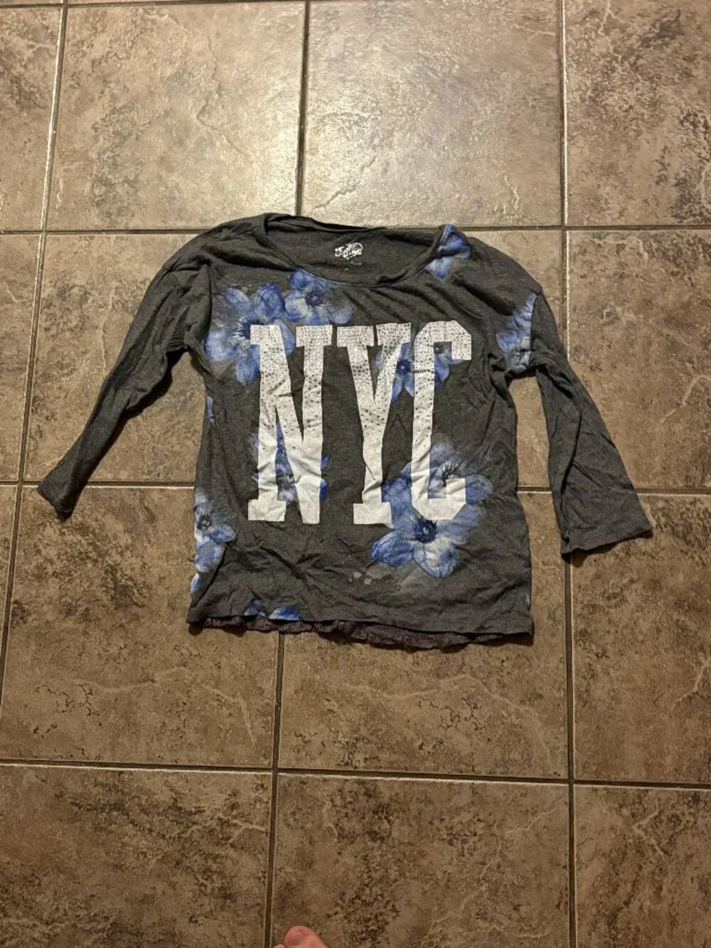 Justice NYC Graphic Long Sleeve T Shirt